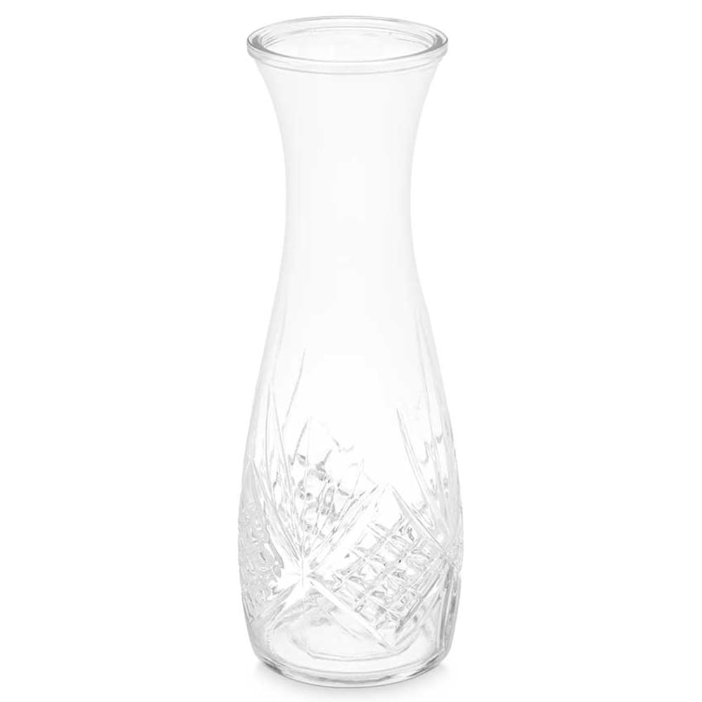 WADIGA Très jolie carafe à jus de fruits ou eau en verre. Dimensions: 10x10x28cm Contenance: 1L Matière: Verre Couleur: Transparent