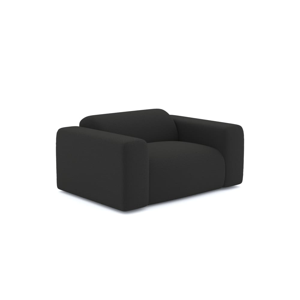 fauteuil en tissu bouclette