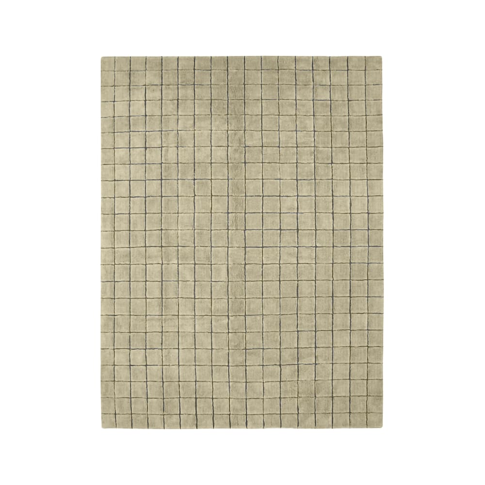 Lorena Canals Waschbarer wollteppich mosaik moos - 230 x 300 cm Grün Wolle