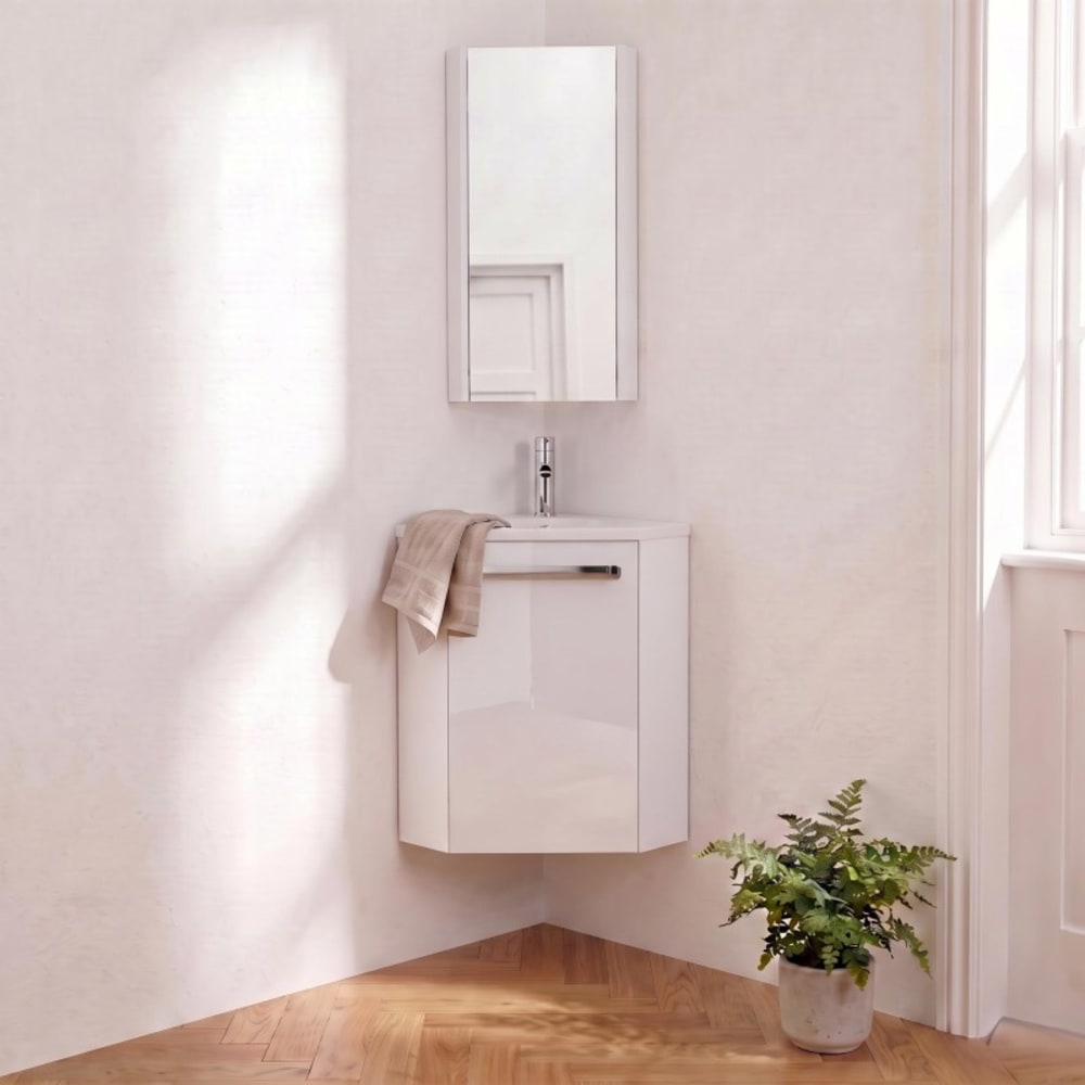 lavabo de esquina  griferia  mueble