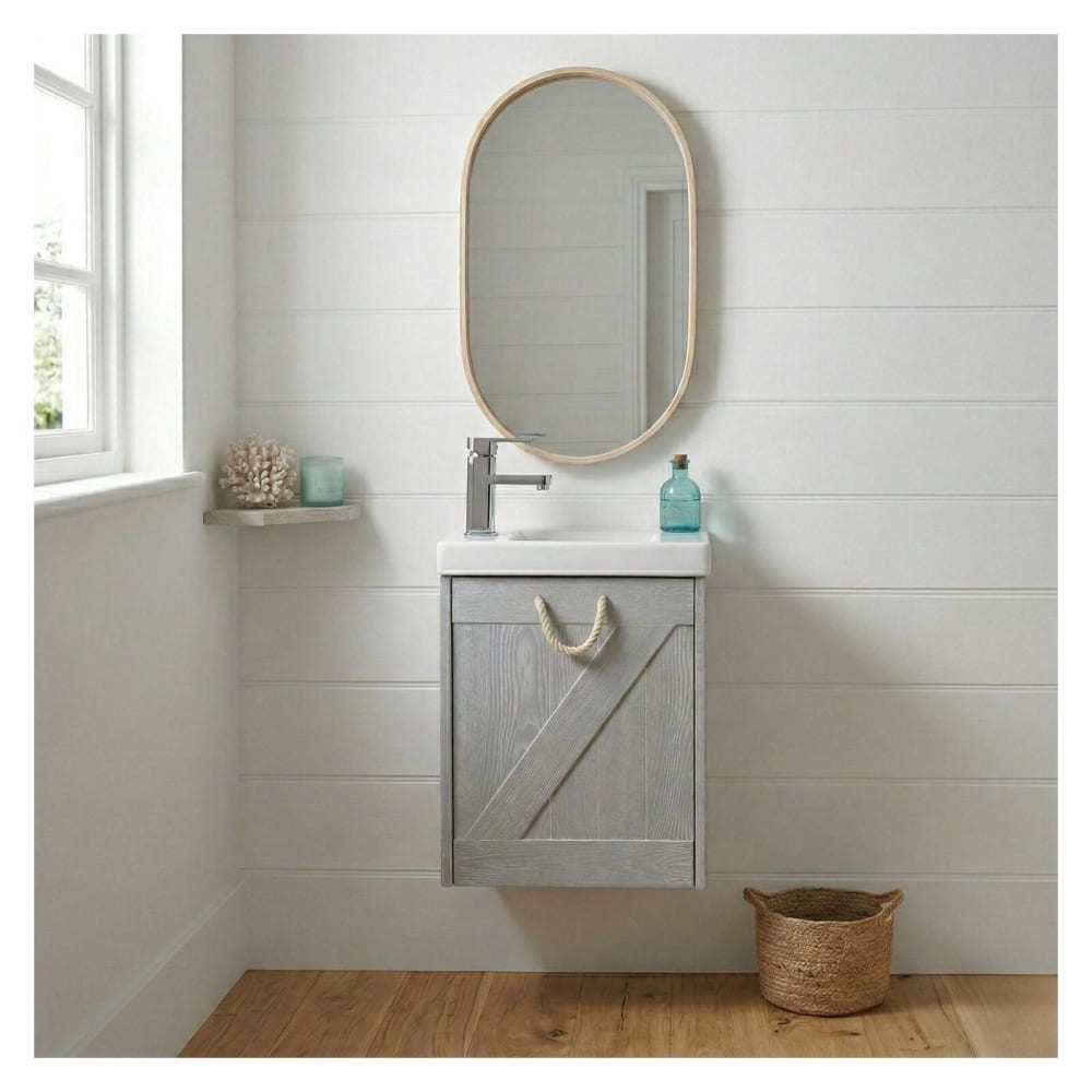 Waschbeckenunterschrank + Armatur + Spiegel - Maisons Du Monde