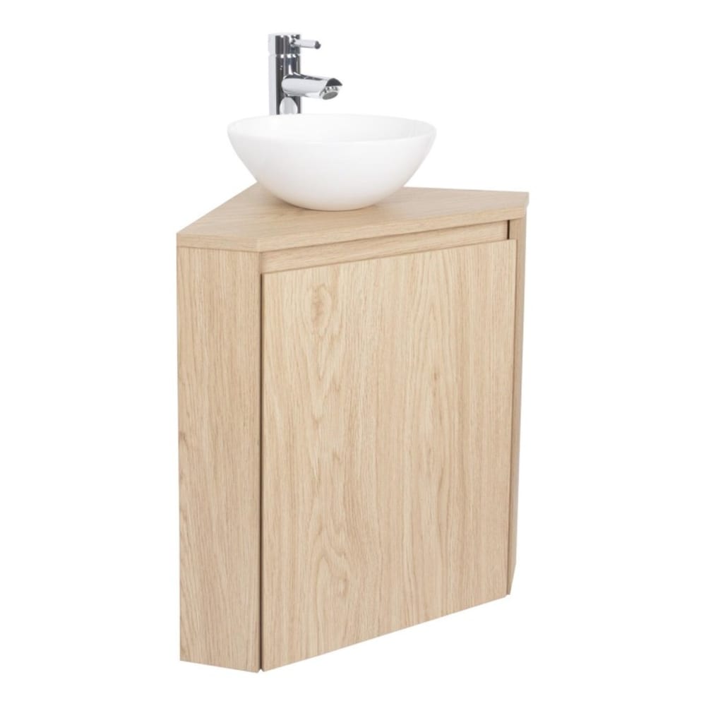 Ensemble lave-mains d'angle avec vasque et robinet - Maisons du Monde