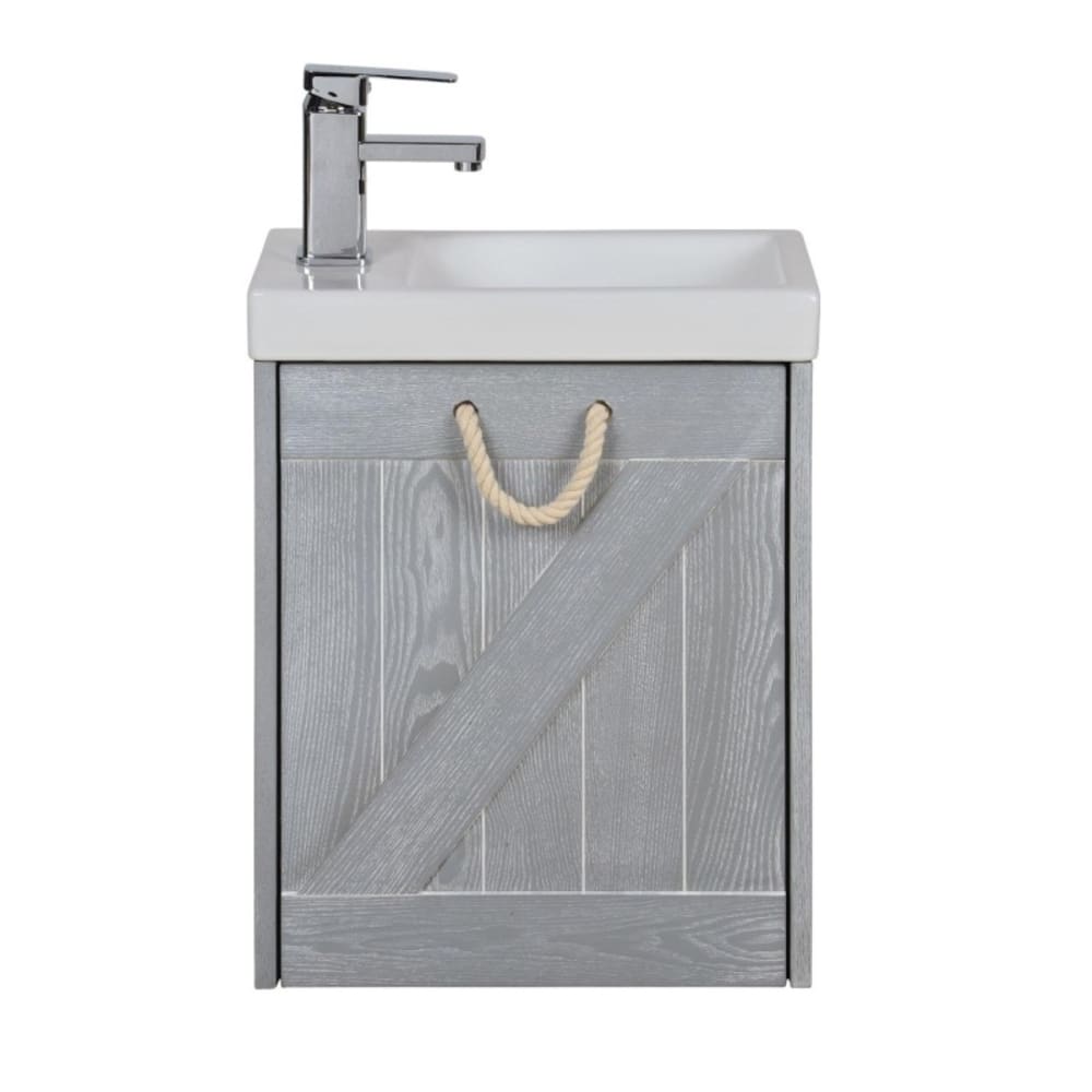 Meuble lave-mains gris + robinet - Maisons du Monde
