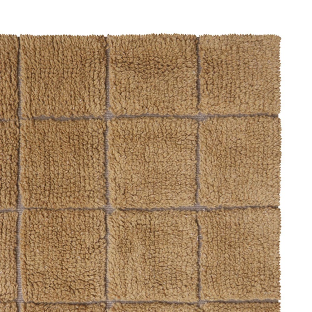 Waschbarer wollteppich mosaik ocker - 230 x 300 cm - Maisons Du