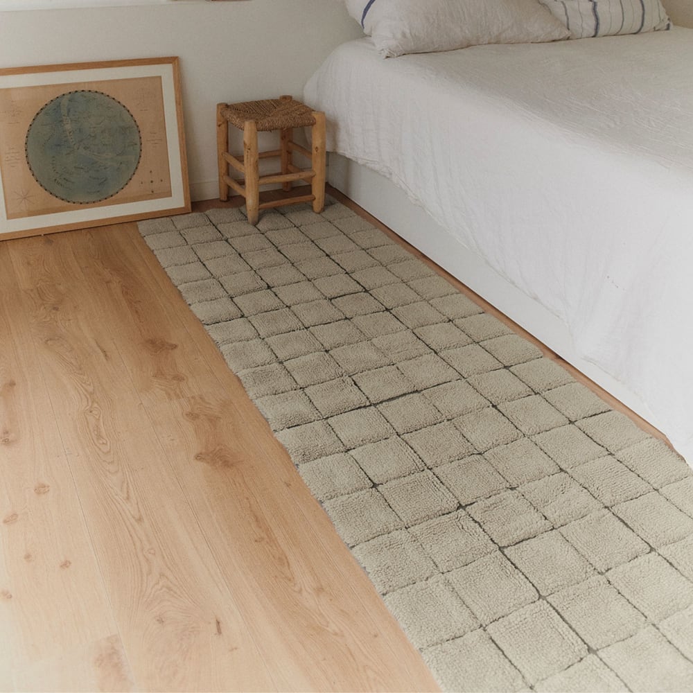Tapis en laine lavable mosaïque grès - 230 x 300 cm - Maisons du Monde