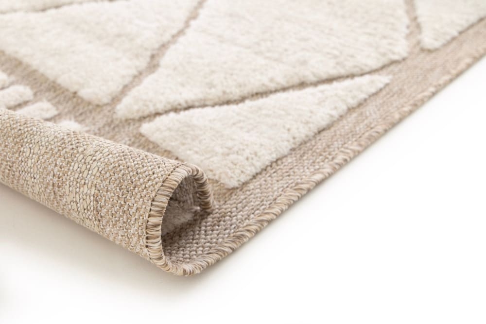 Tapis design inspiration ethnique avec effet relief beige 200 x 290 cm — vue 4