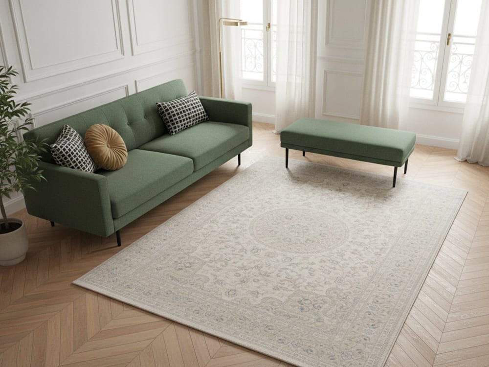 Tapis design doux et luxueux facile à entretenir beige 80 x 150 cm — vue 3