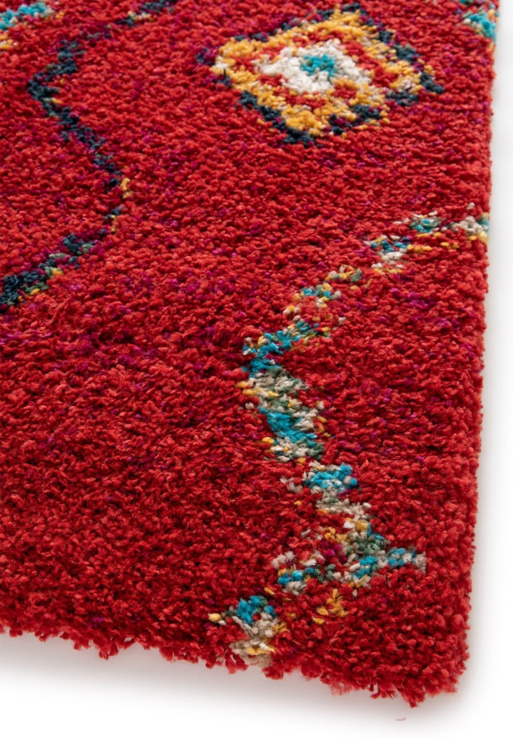 Tapis épais et confortable style ethnique rouge 80 x 150 cm — vue 4