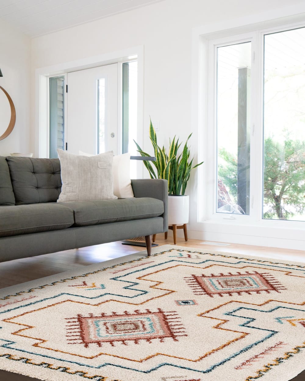 Tapis design doux et volumineux multicolore 160 x 230 cm — vue 3