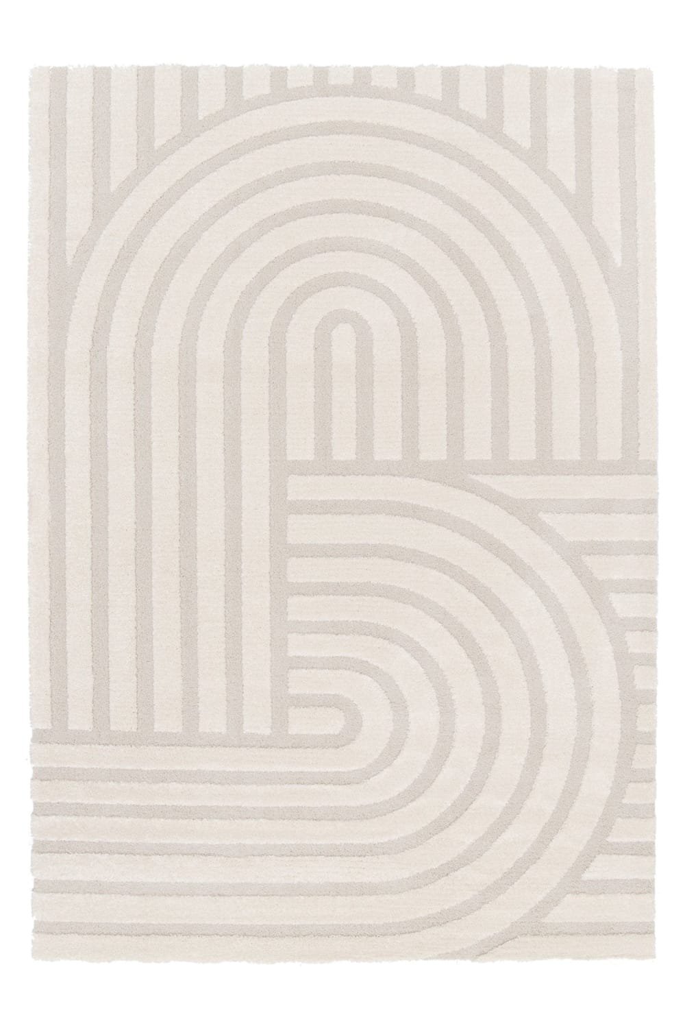 Tapis design avec effet relief beige 160 x 230 cm