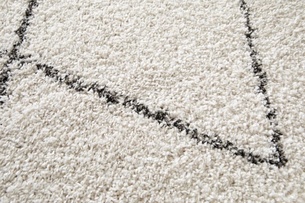 Tapis shaggy de style berbère doux et volumineux beige 80 x 150 cm — vue 4