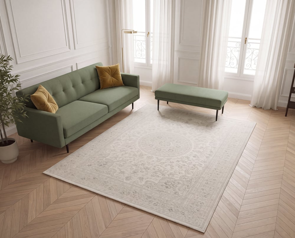 Tapis design doux et luxueux facile à entretenir beige 160 x 230 cm — vue 3