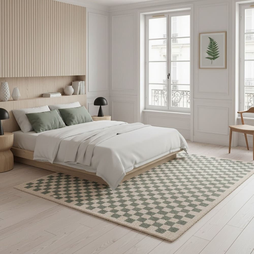 Tapis à poil haut doux et confortable vert 120 x 170 cm — vue 3
