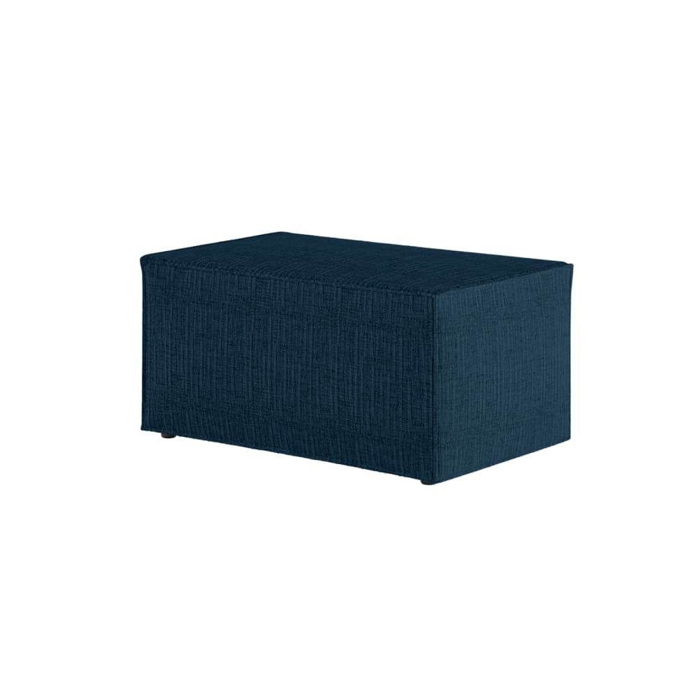 Pouf en tissu texturé 3D - Bleu foncé