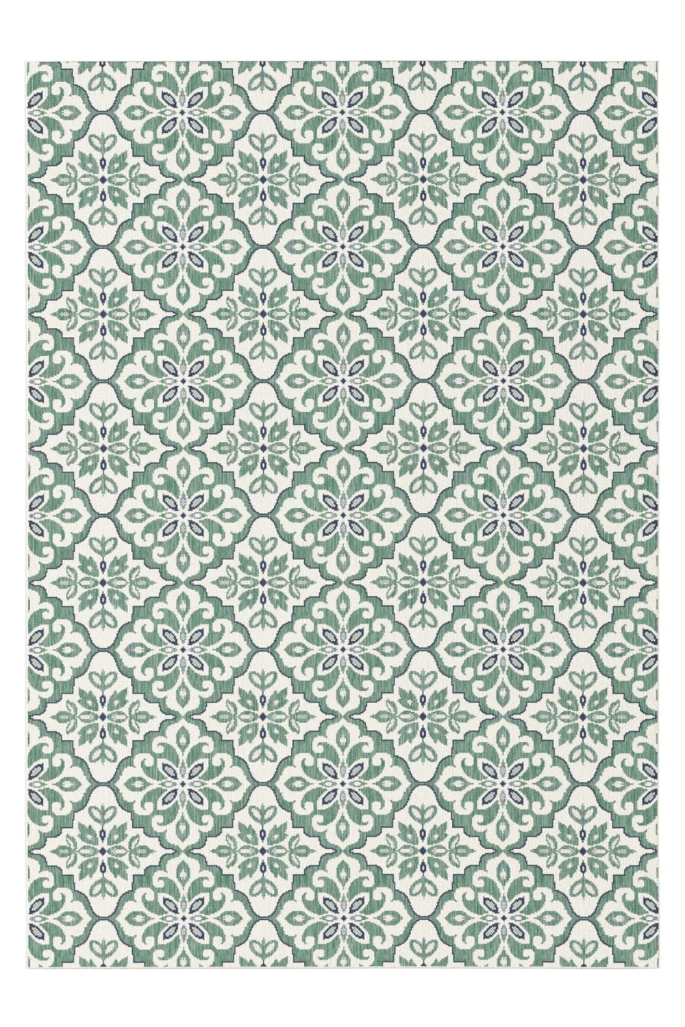 Tapis intérieur extérieur résistant tâches et UV vert 120 x 170