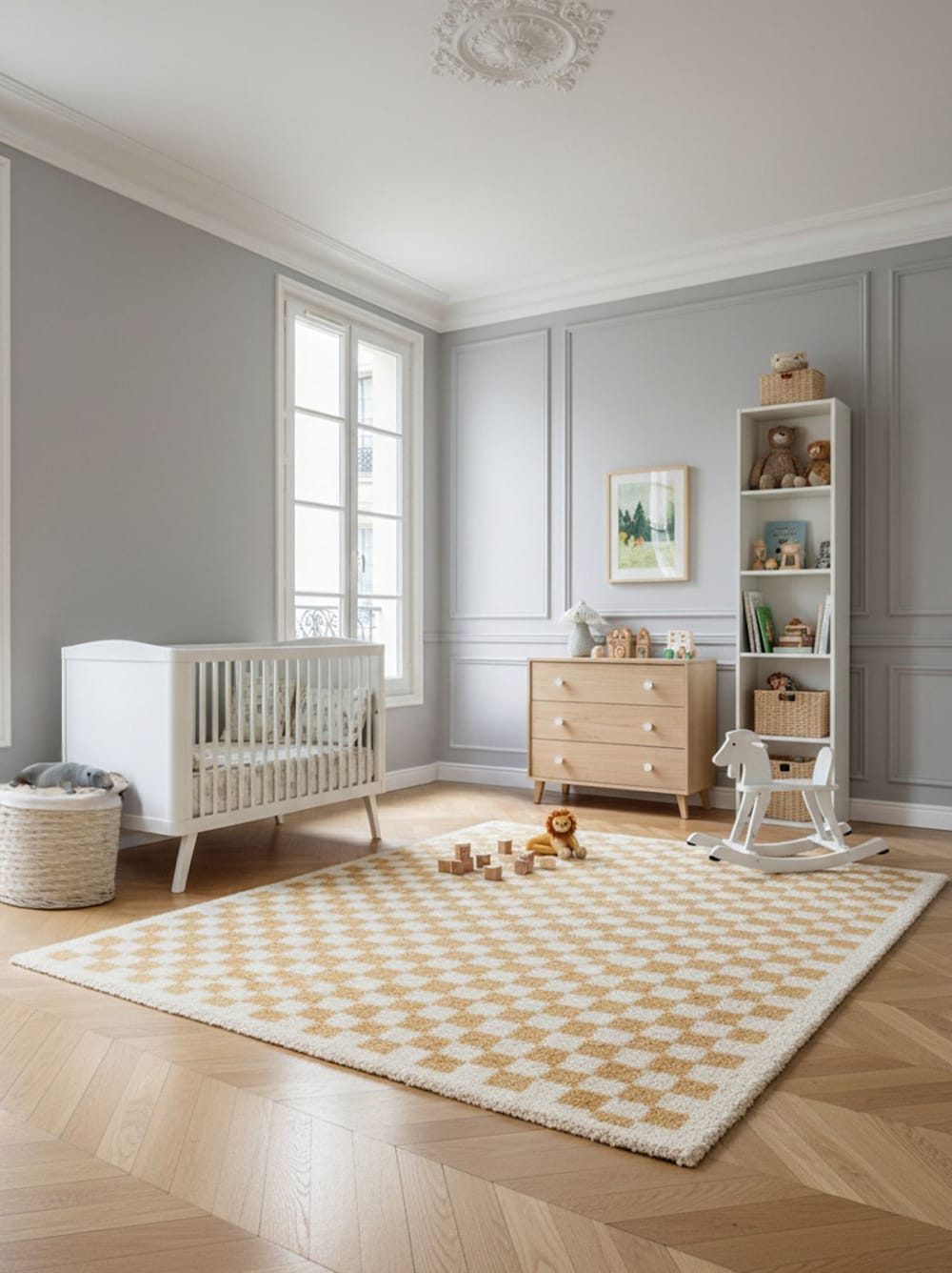 Tapis à poil haut doux et confortable jaune 200 x 290 cm — vue 4