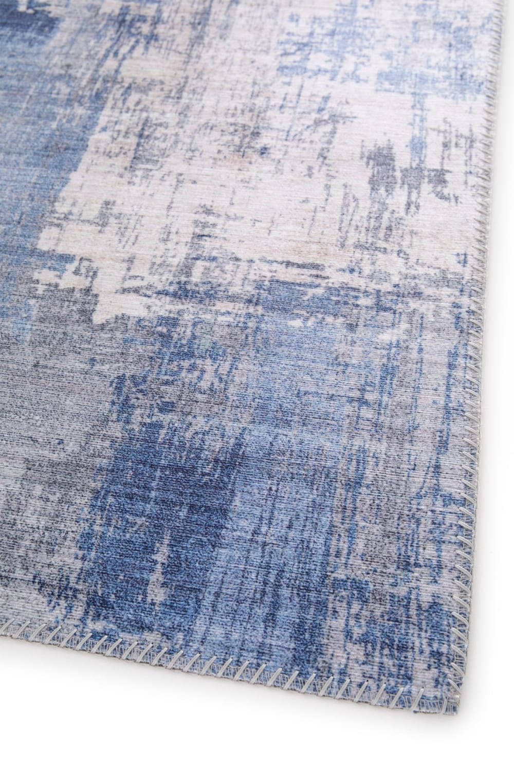 Tapis design finition couture anglaise bleu 160 x 230 cm — vue 4