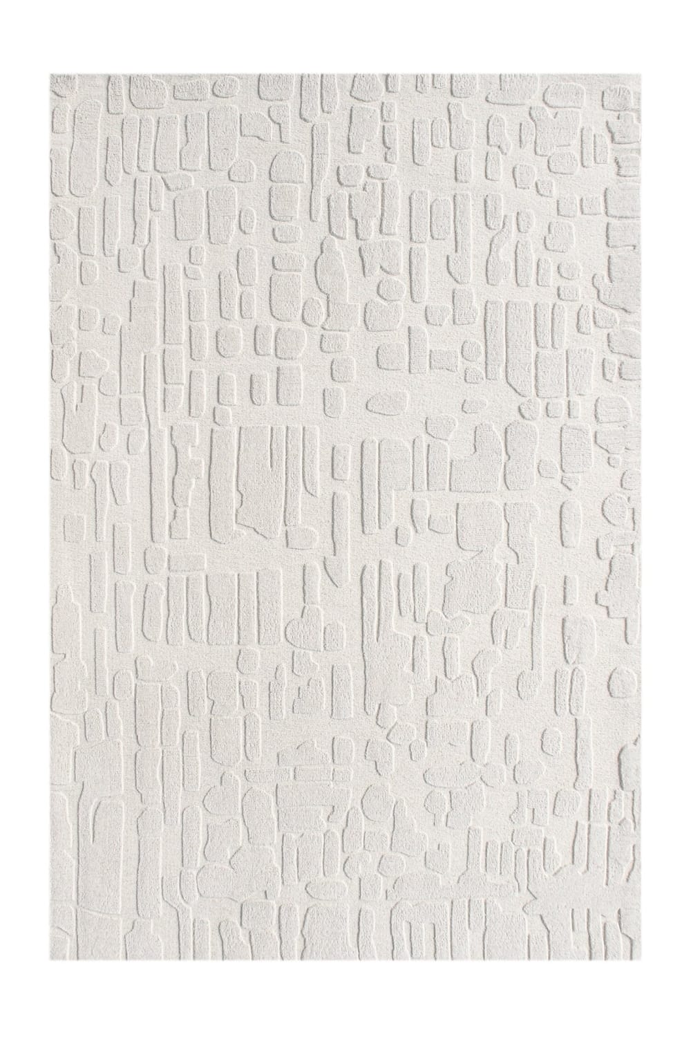 Tapis ultra doux fait main en fibres naturelles beige 160 x 230 cm