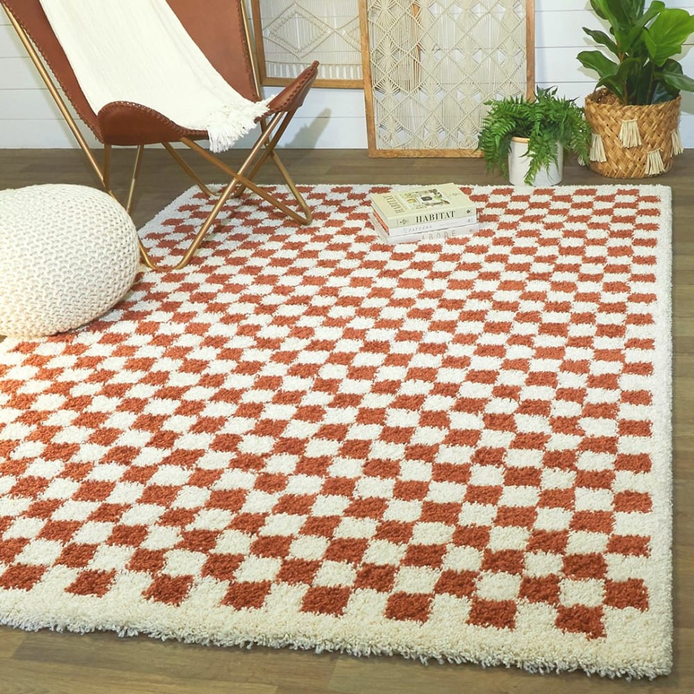 Tapis à poil haut doux et confortable terracotta 80 x 150 cm — vue 3