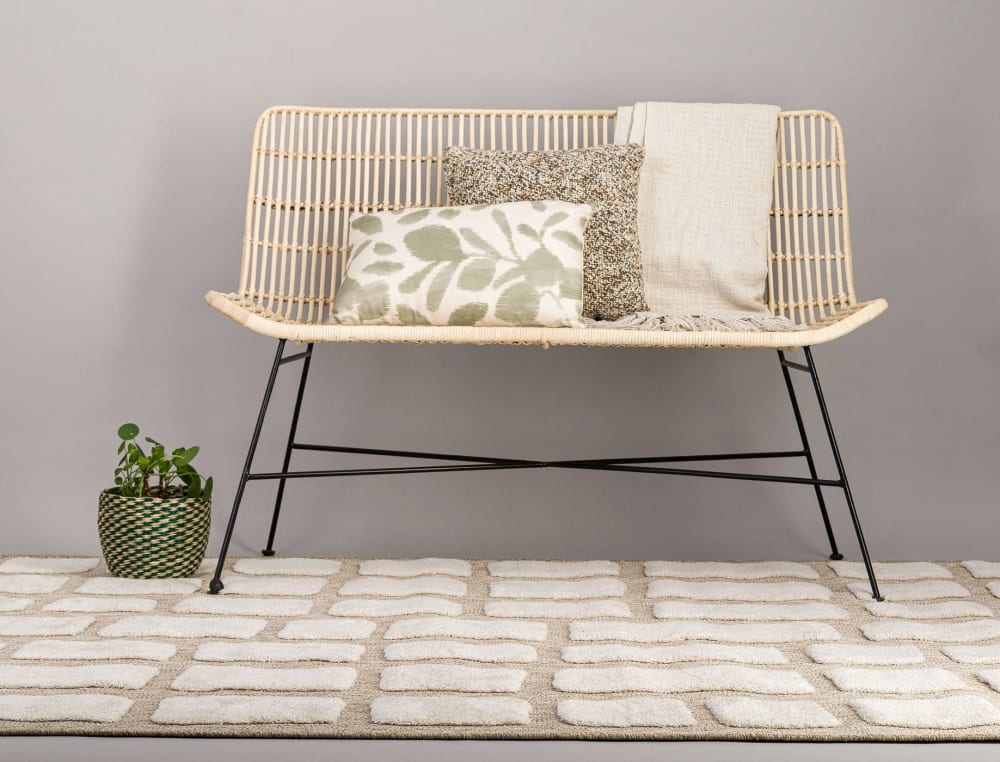 Tapis design style naturel slow life 120 x 170 cm — vue 3