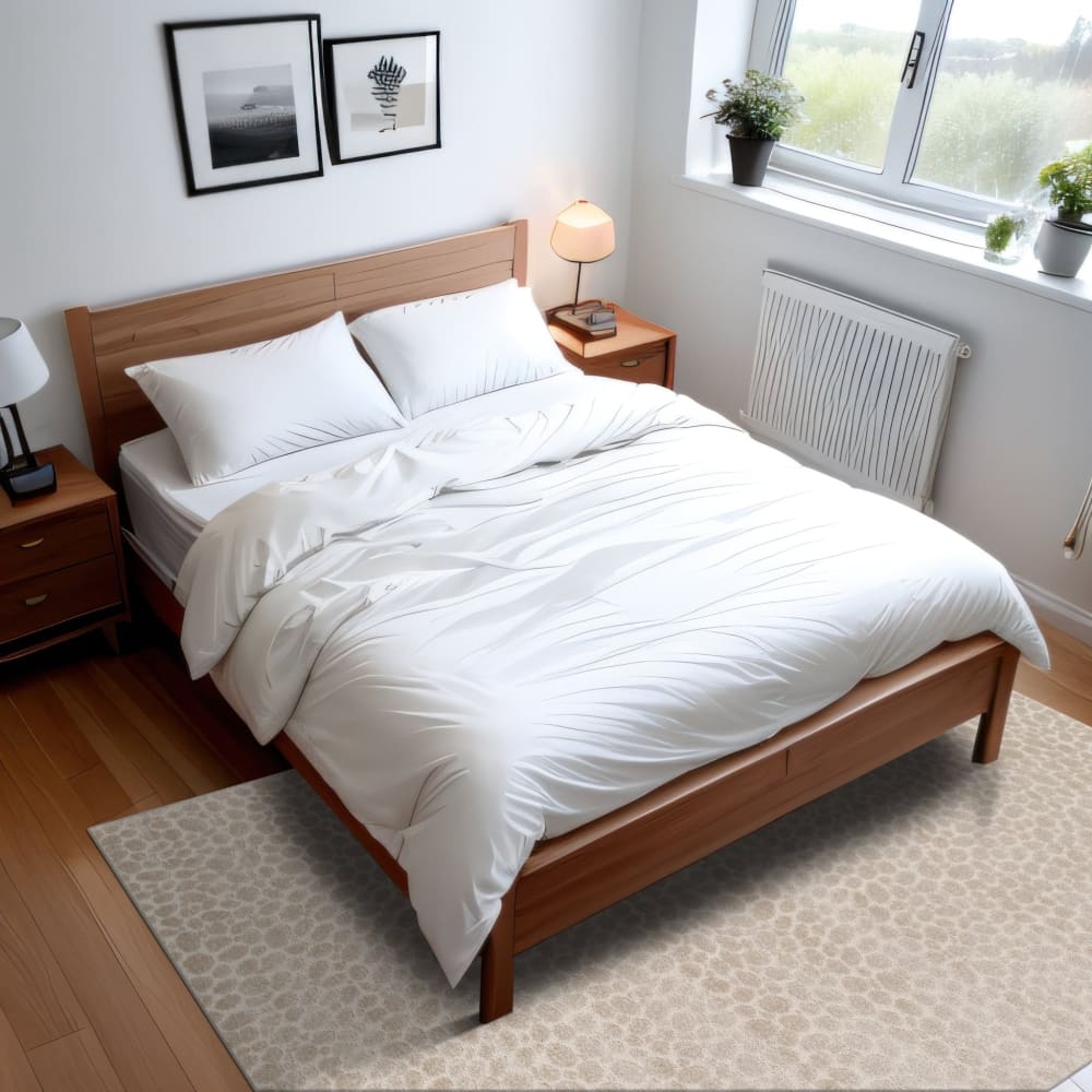 Tapis ultra doux effet sculpté beige 120 x 170