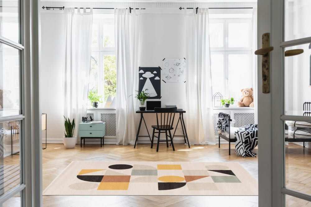 Tapis souple et doux facile à entretenir multicolore 200 x 290 cm — vue 4