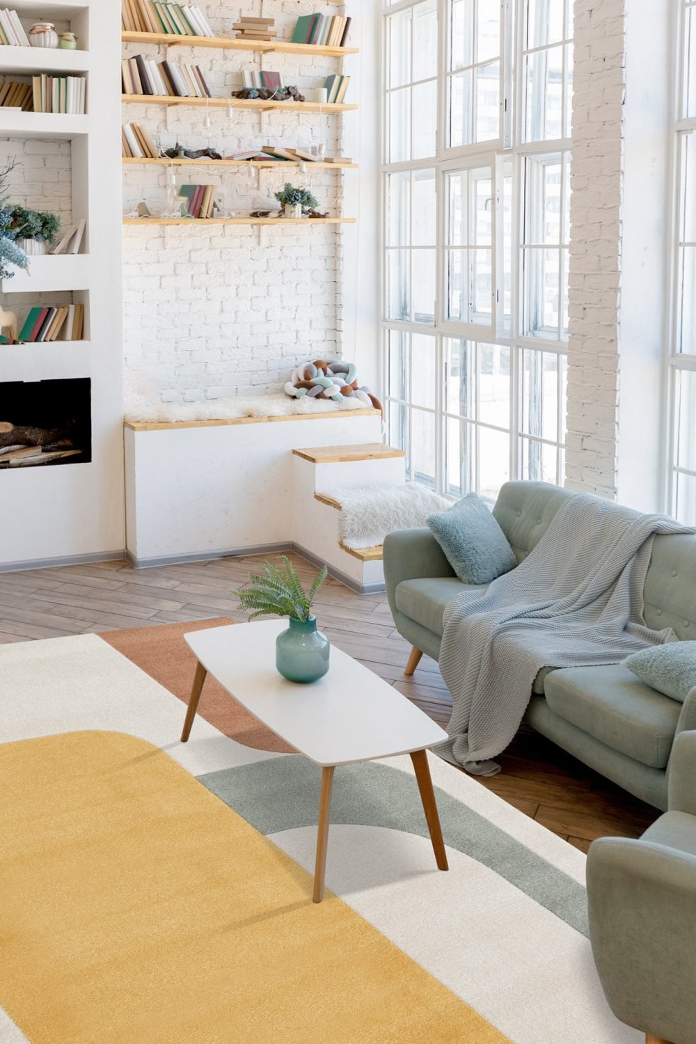 Tapis très doux et facile à entretenir multicolore 120 x 170 cm — vue 3