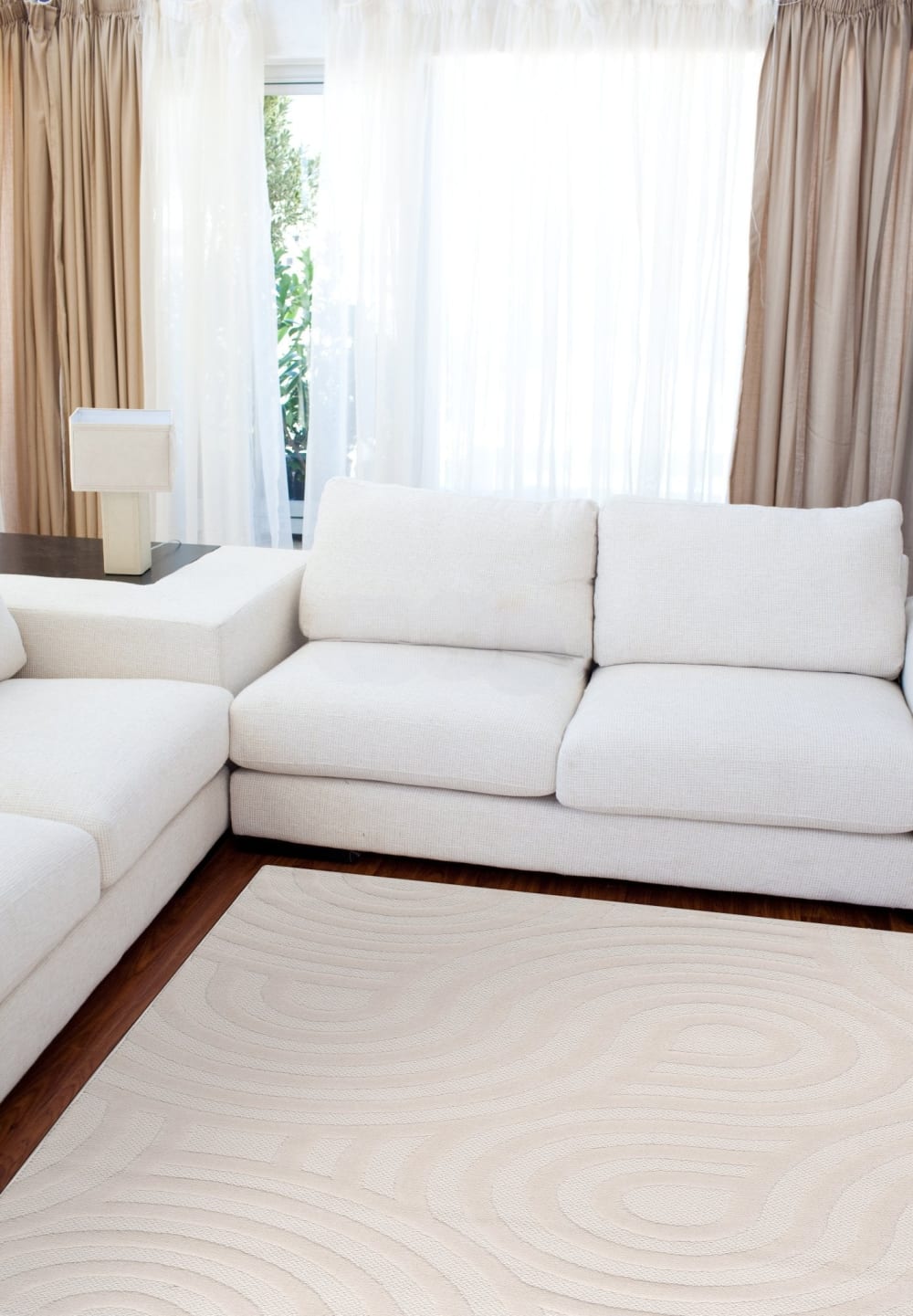 Tapis tendance ultra doux beige 120 x 170 cm — vue 3