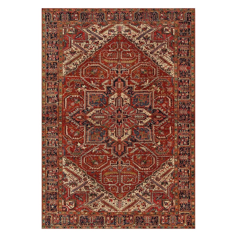 Tapis design finition couture anglaise rouge 200 x 290 cm