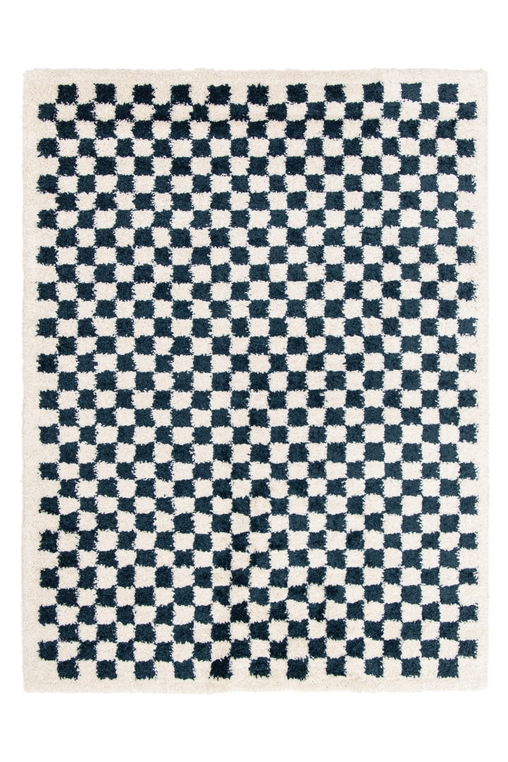 Tapis à poil haut doux et confortable bleu 160 x 213 cm
