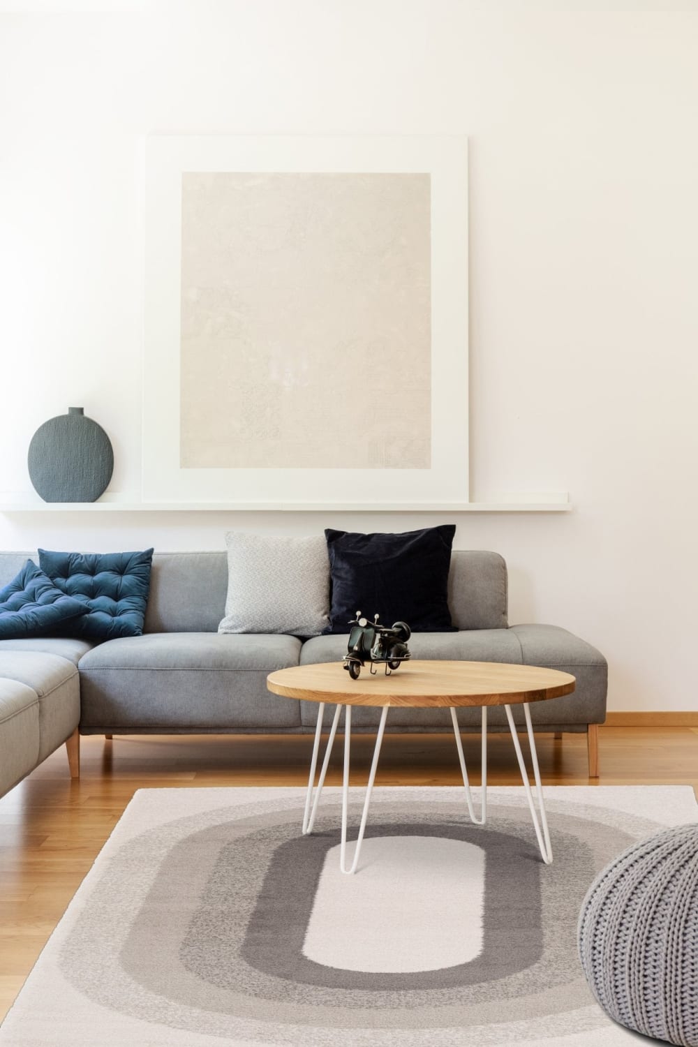 Tapis ultra doux en fibres recyclées gris 200 x 290