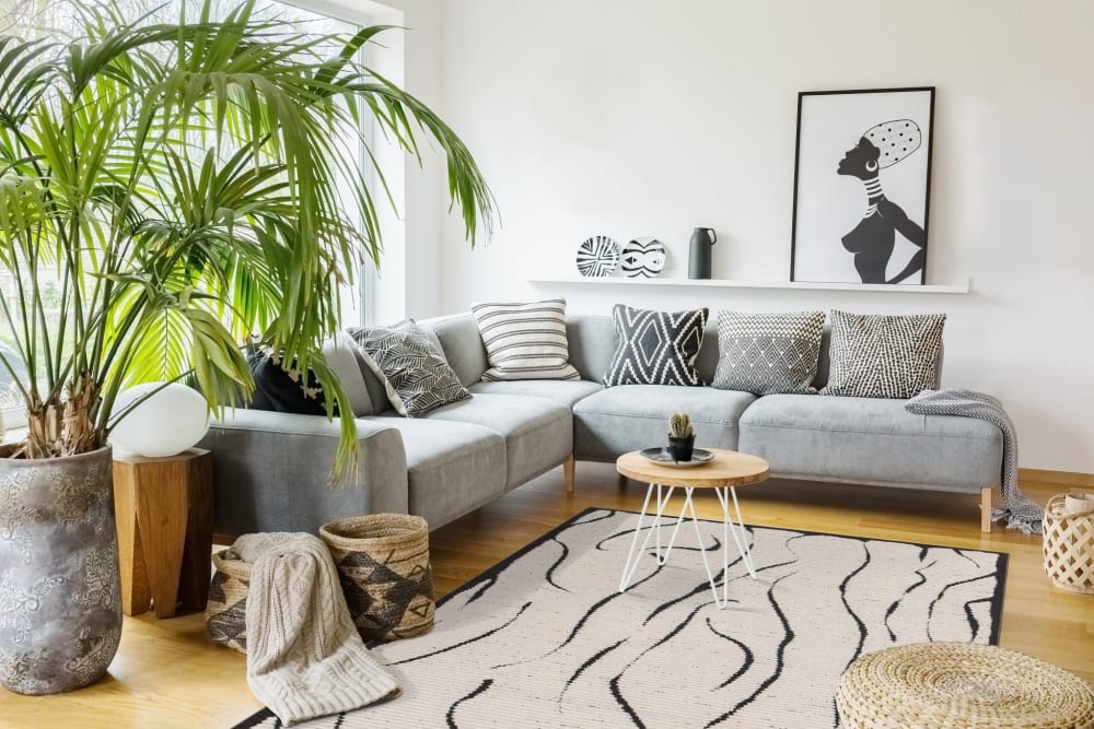 Tapis ultra doux effet sculpté noir 160 x 230