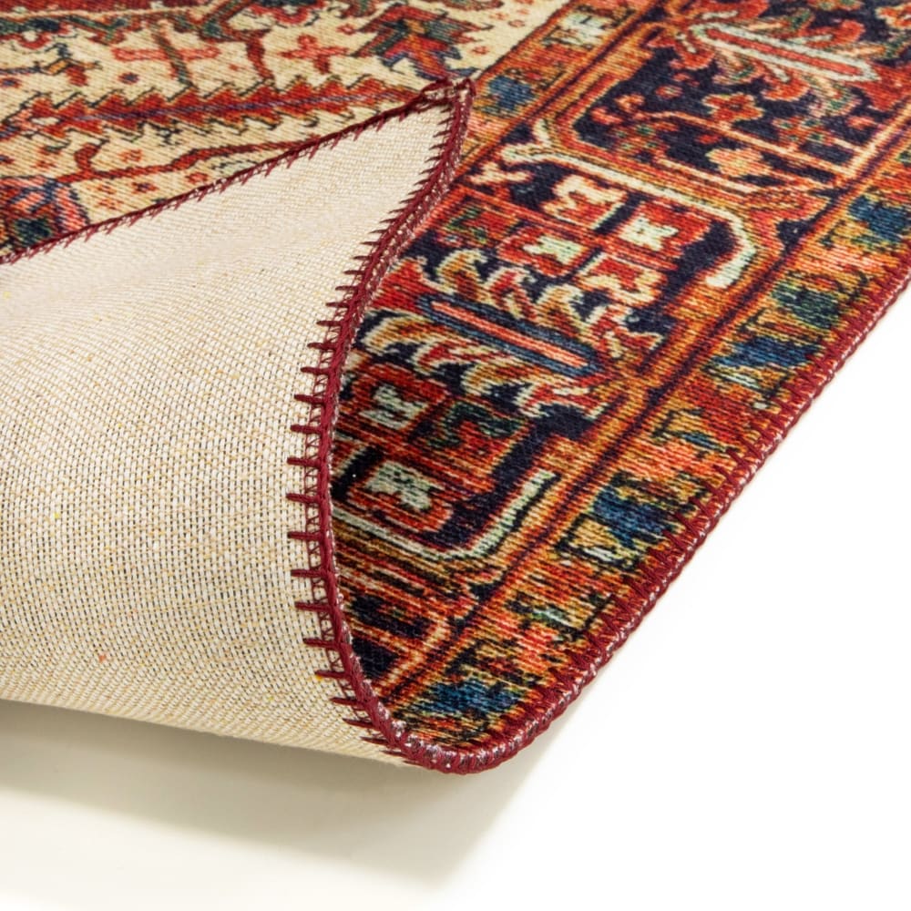Tapis design finition couture anglaise rouge 120 x 160 cm — vue 4