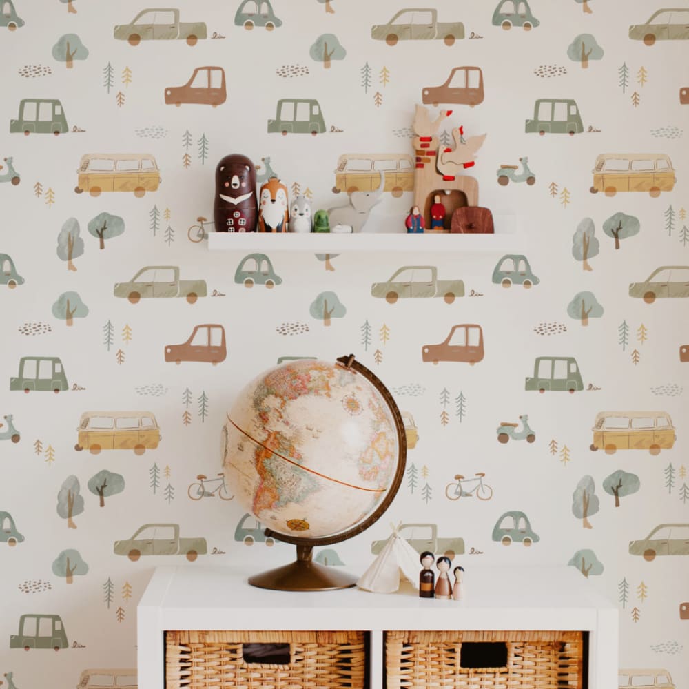 Decochic Selbstklebende Vinyl-Tapete Roadtrip Mehrfarbig 50x300 cm MEHRFARBIG PVA - POLYVINYLACETAT Kinder