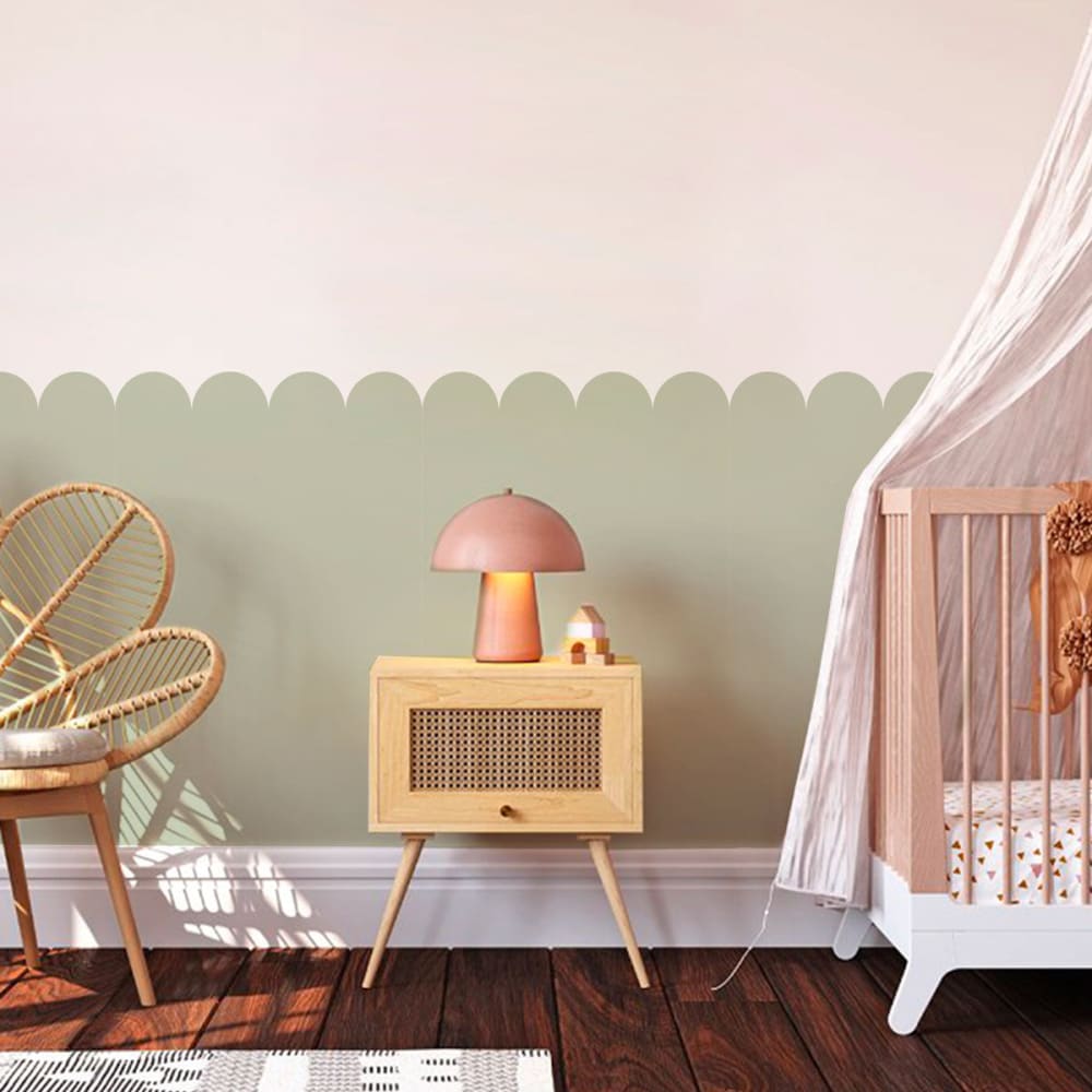 Sticker en vinyle feston vert 50x100cm (set de 2) - Maisons du Monde