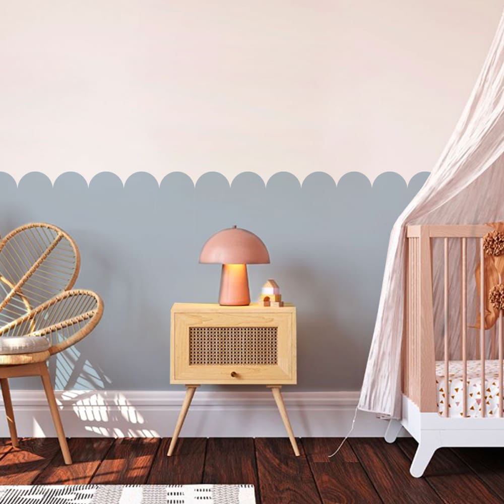 Sticker en vinyle feston bleu 50x100cm (set de 2) - Maisons du Monde
