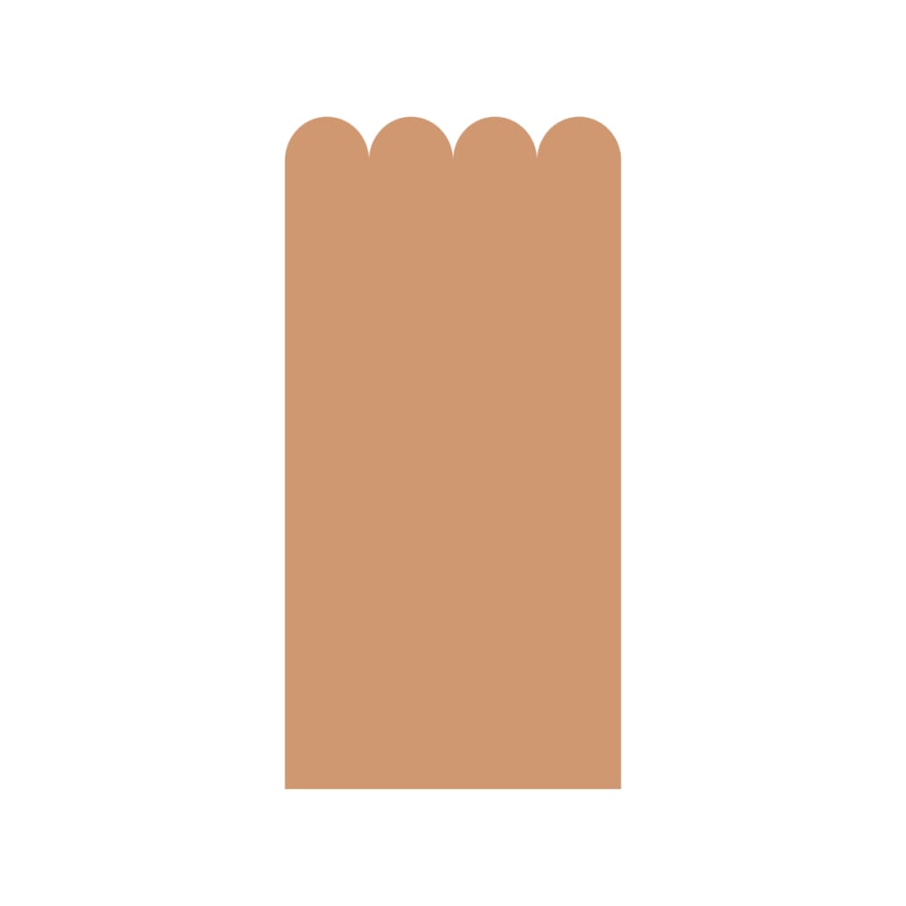 Decochic Sticker en vinyle feston marron 50x100cm (set de 2) Marron Pva - Polyacétate De Vinyle - 0x100x50cm