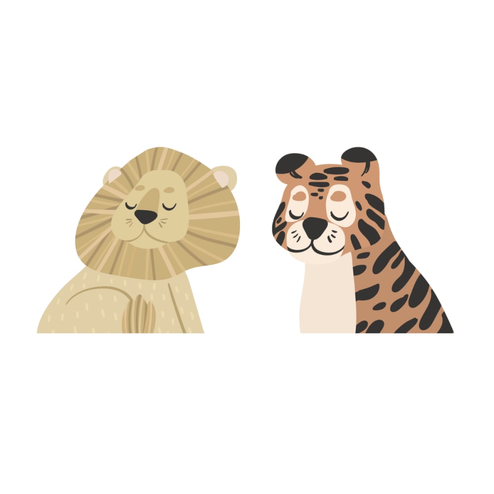 Decochic XL Vinyl-Sticker Dschungeltiere Mehrfarbig MEHRFARBIG PVA - POLYVINYLACETAT Kinder