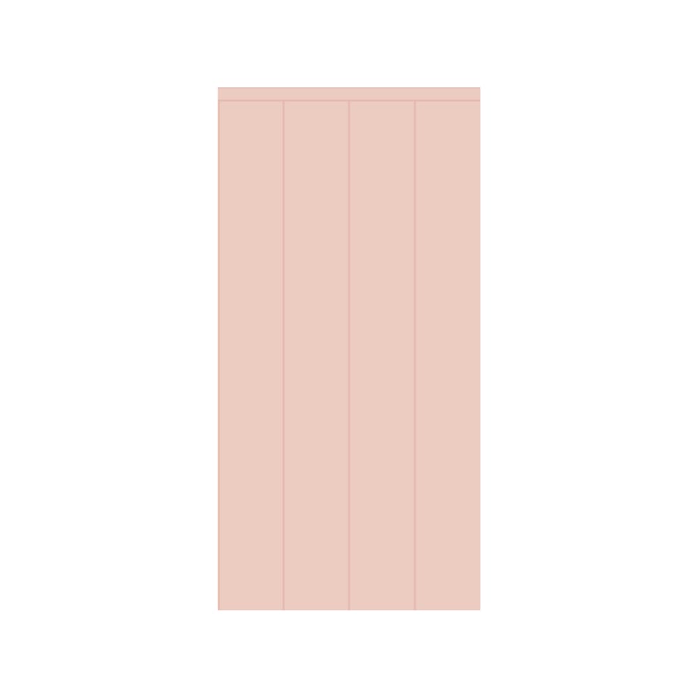 Decochic Sticker en vinyle boiserie rose 50x100cm (set de 2) Rose Pva - Polyacétate De Vinyle - 0x100x50cm