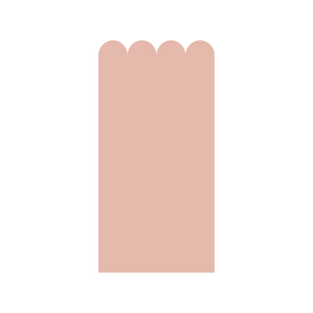 Decochic Sticker en vinyle feston rose 50x100cm (set de 2) Rose Pva - Polyacétate De Vinyle - 0x100x50cm