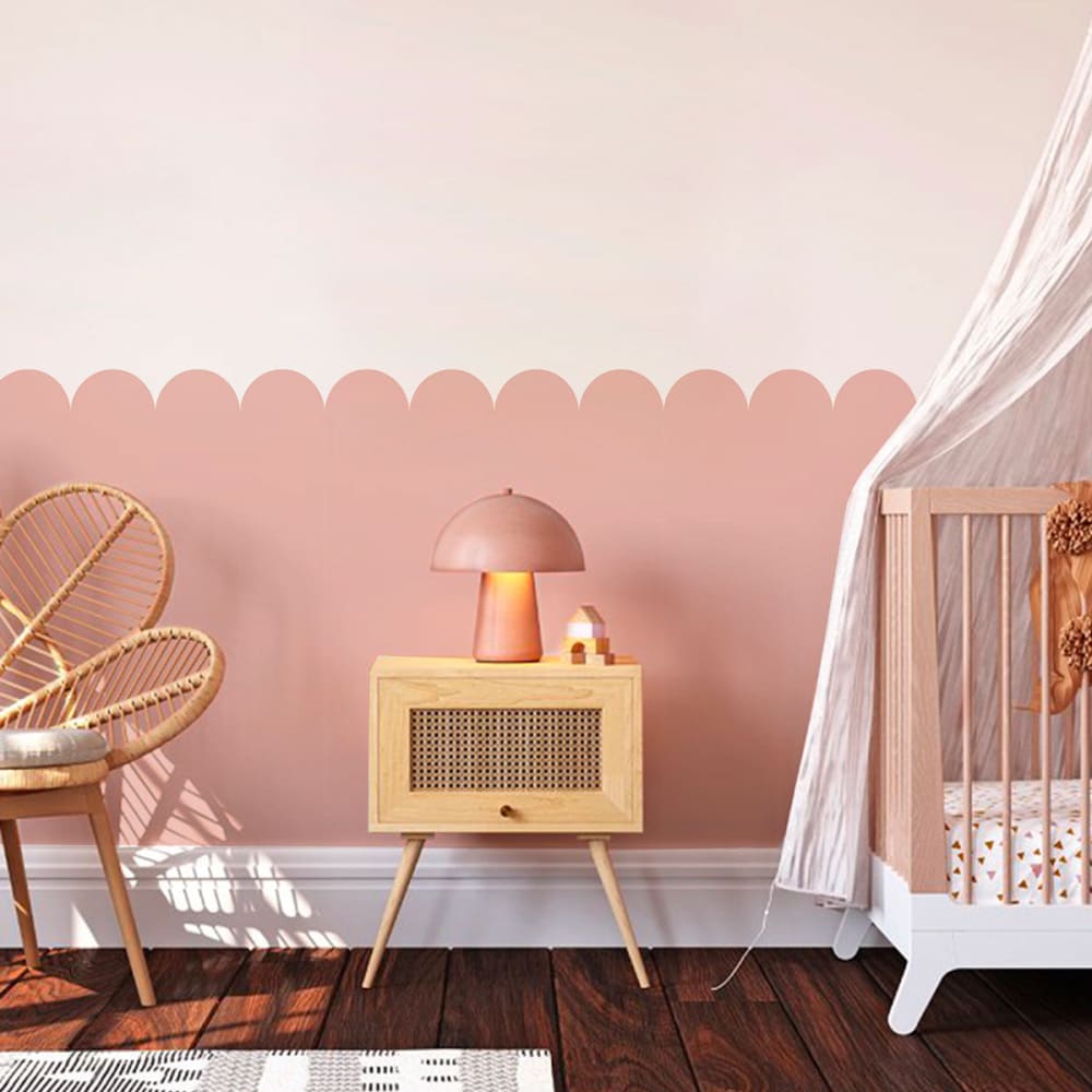 Sticker en vinyle feston rose 50x100cm (set de 2) - Maisons du Monde
