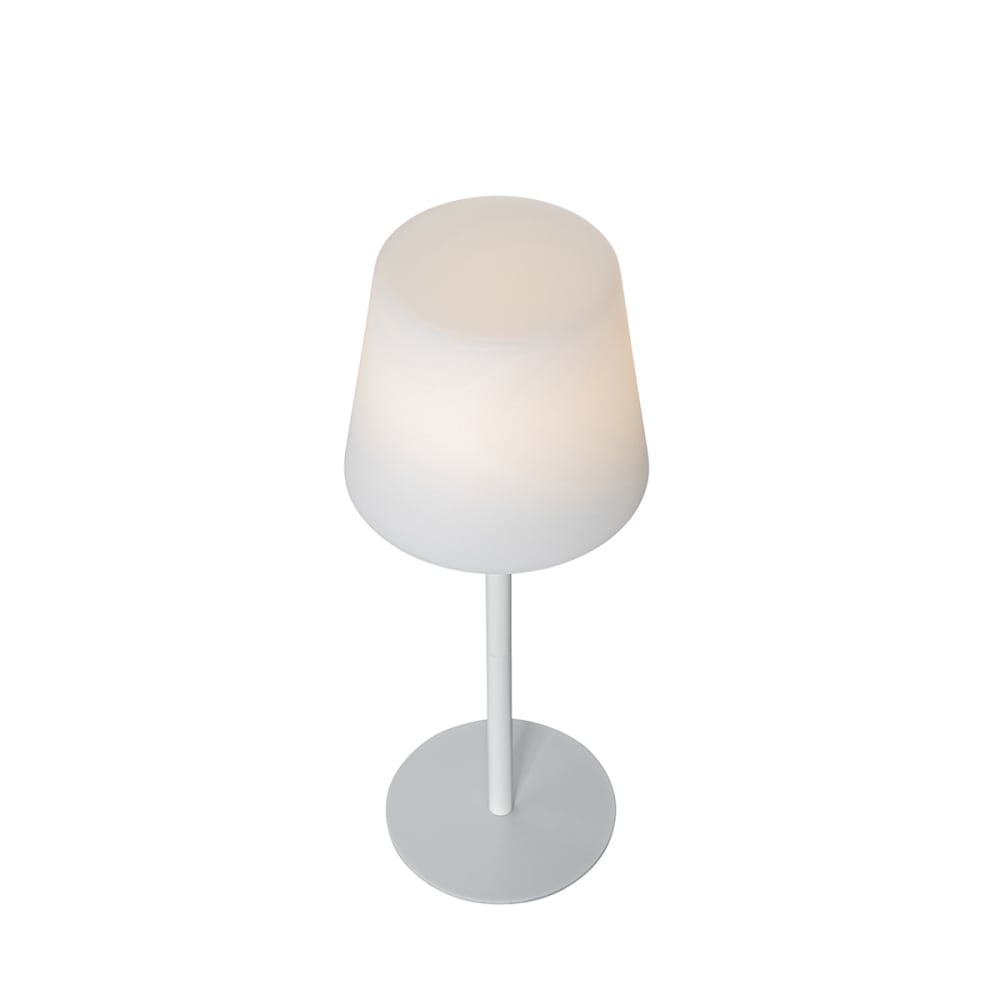 Lampe de table blanche led rechargeable variateur ip54 — vue 4