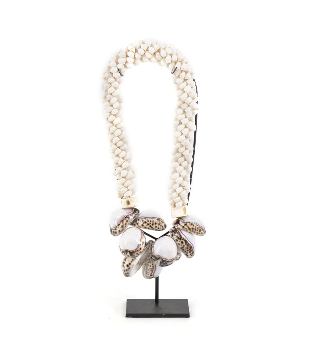 MOYCOR Dekorative Muschelfigur, weiß style exotic Mehrfarbig Holz