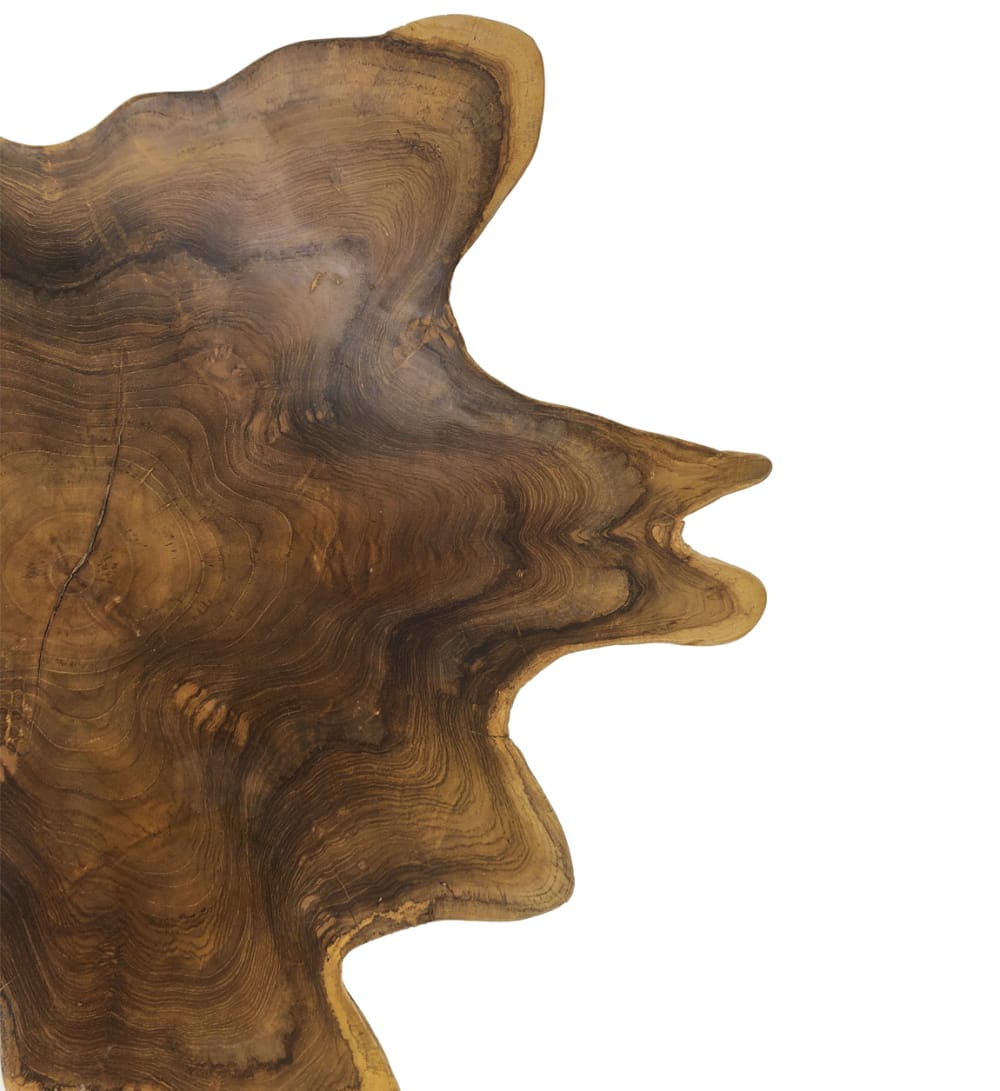 Figure murale en bois irrégulier marron