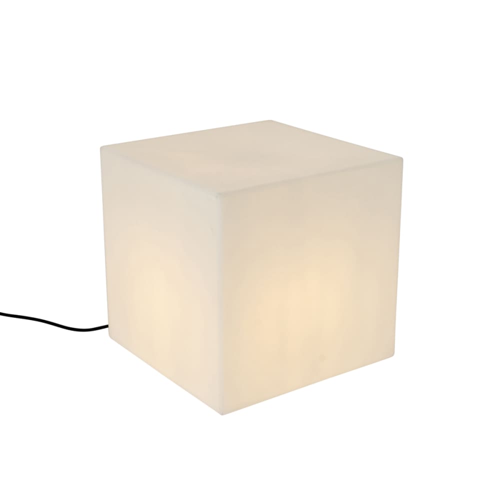 Lampadaire extérieure blanche 38 cm carrée IP44