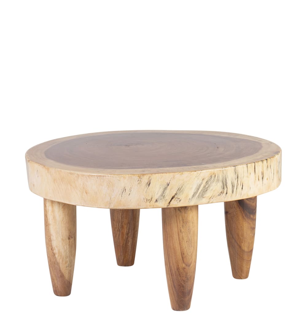 Table basse en bois beige Ø 70 cm