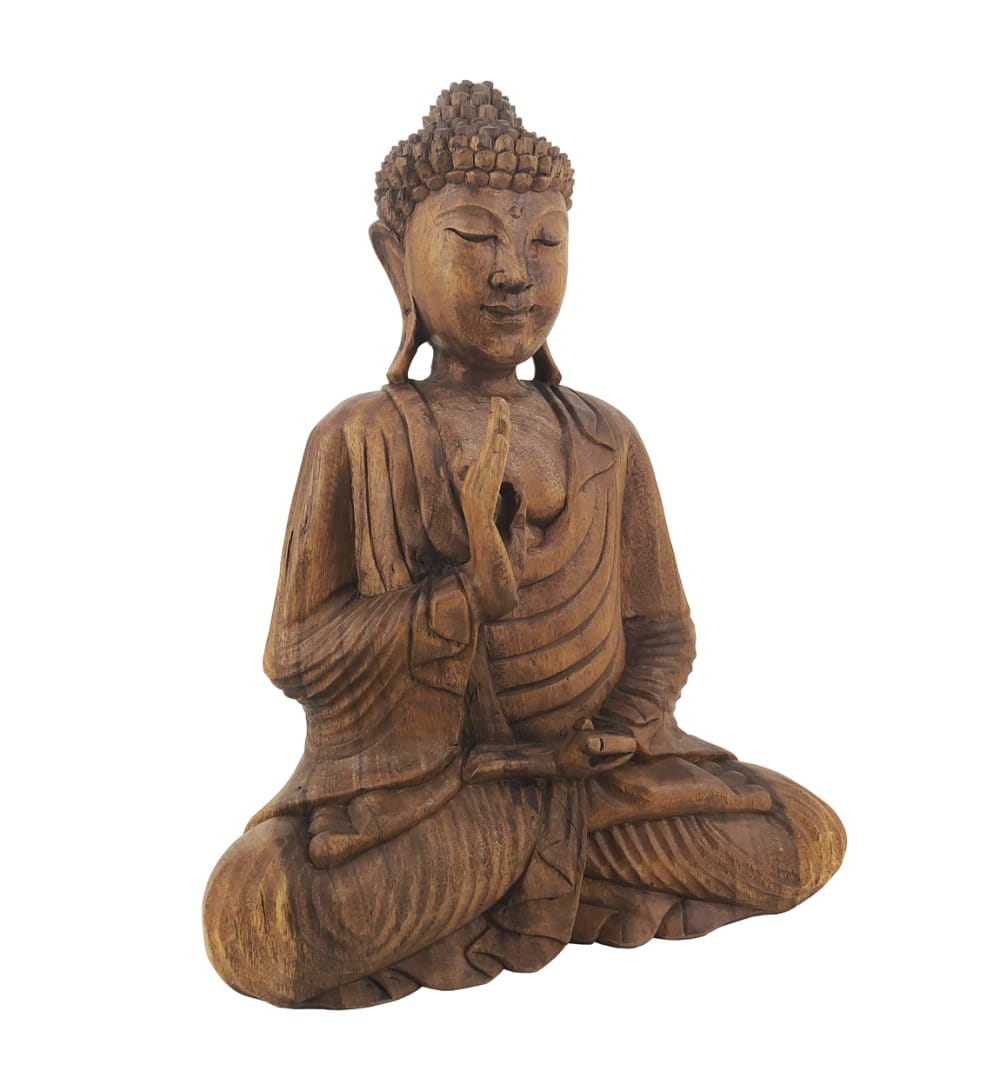 MOYCOR Buddha-Figur aus Holz, braun style exotic - Holz