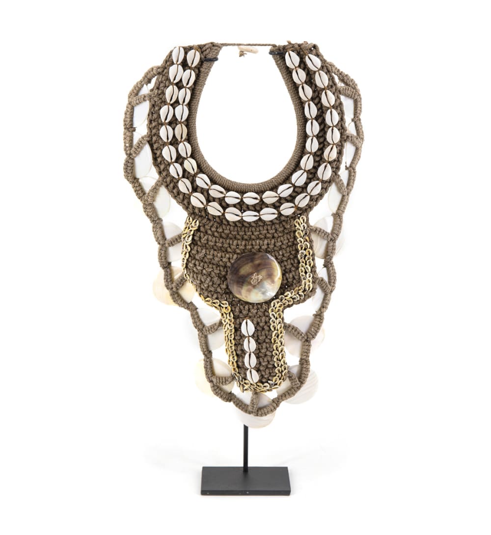 MOYCOR Dekorative Muschelfigur, braun style exotic Mehrfarbig Holz