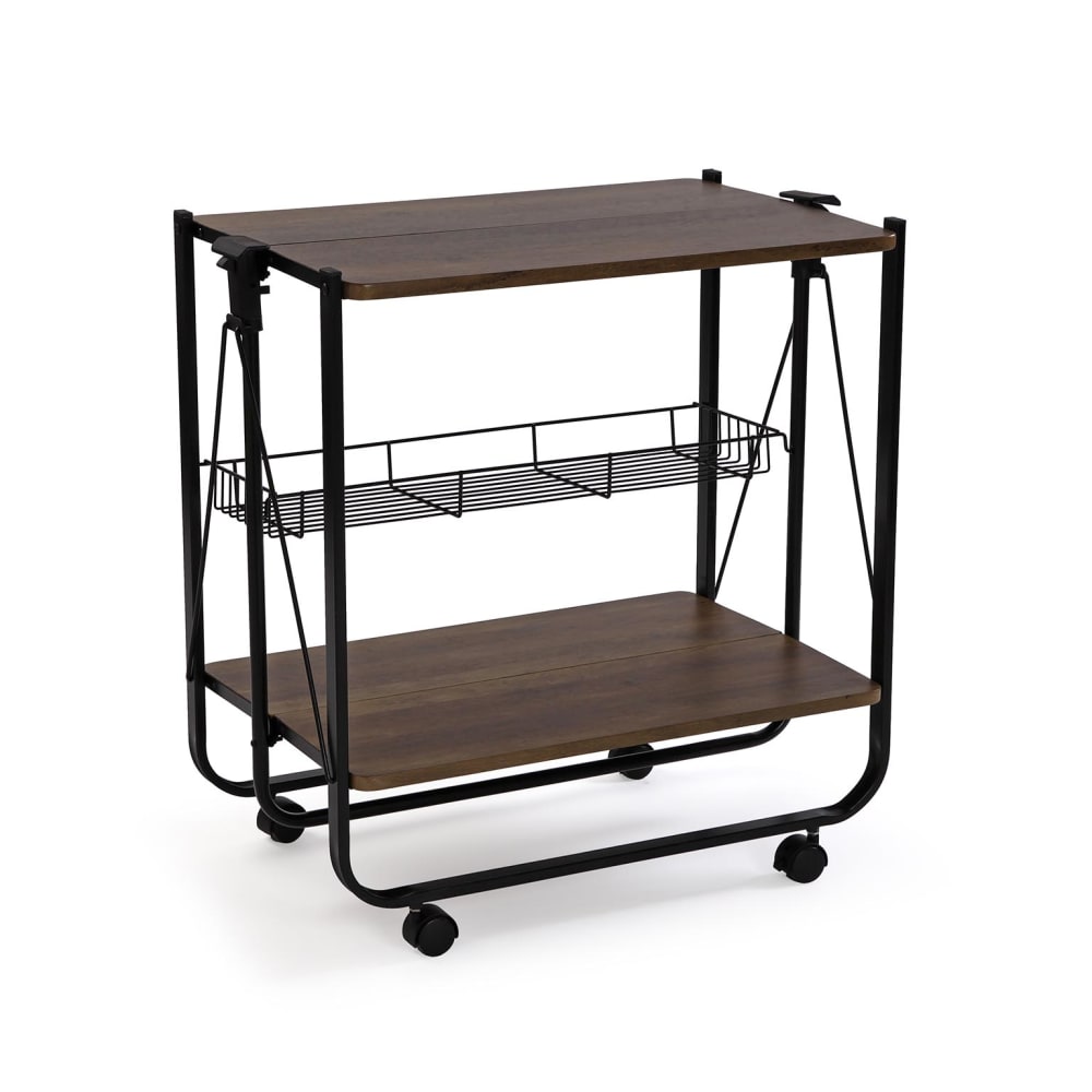 Versa Home Küchenwagen aus Spanplatte, schwarz style modern - Spanplatte