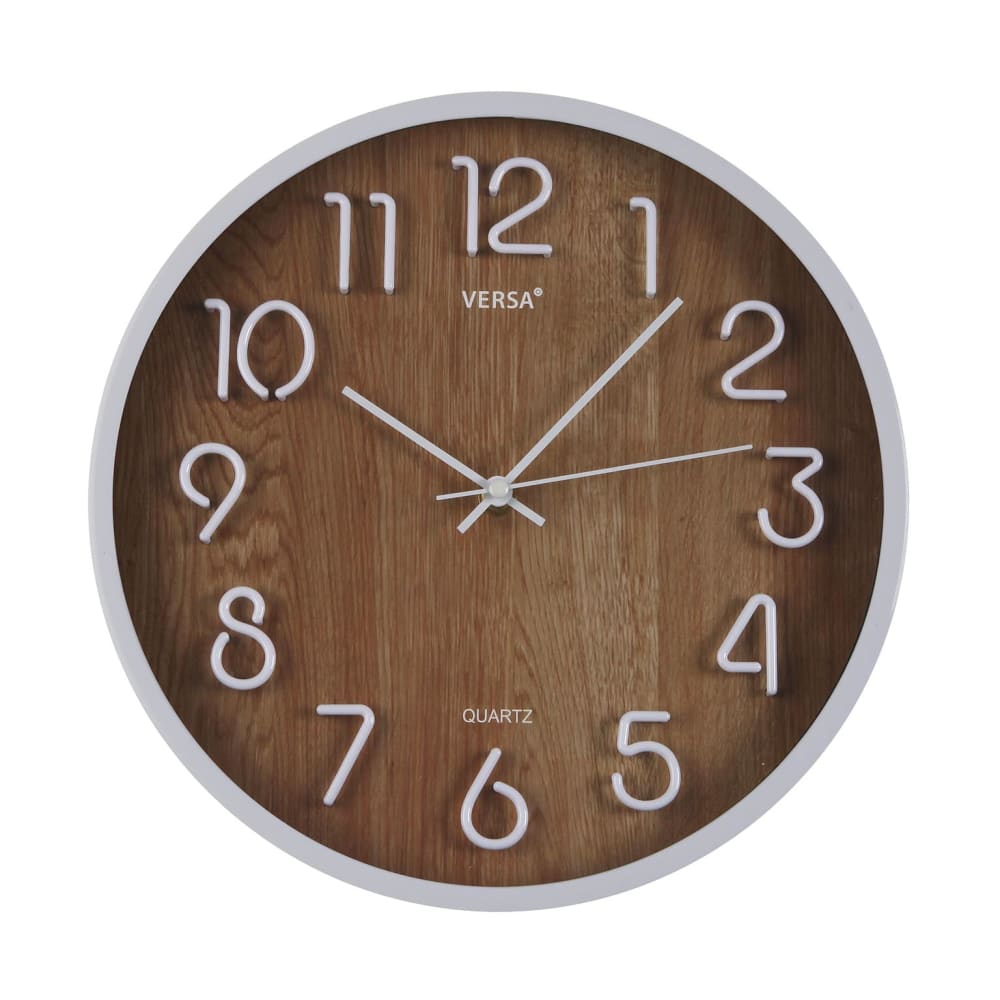 Versa Home Horloge murale en plastique marron style contemporain - Pvc - Poly Chlorure De Vinyle